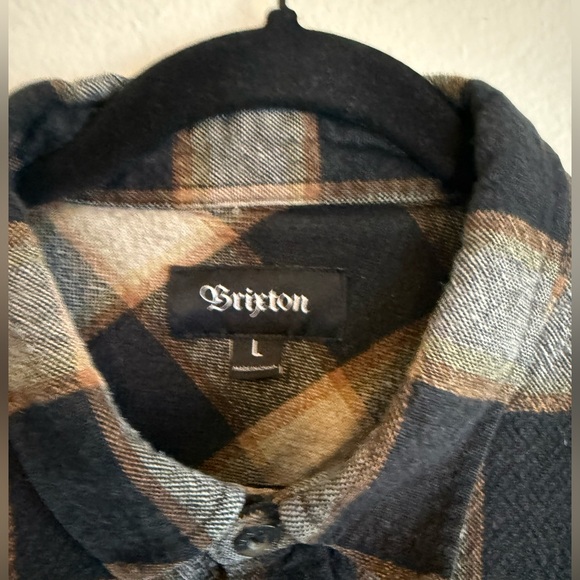 Brixton Checkered Shirt - Black and Brown - Picture 2 of 3